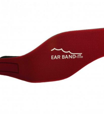 Ear Band-It Neoprénová UV čelenka vč. špuntů Červená (41-51cm)