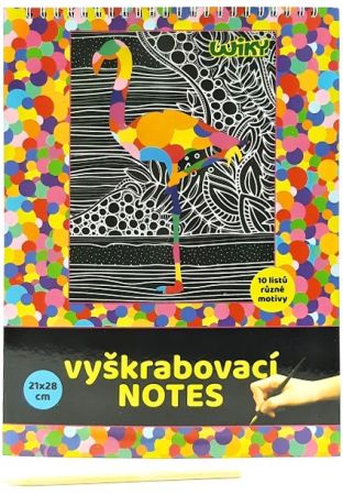 WIKY - Vyškrabovací notes různé motivy 10listů