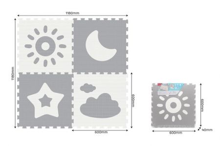 WIKY - Měkké puzzle bloky Počasí 60x60cm/4 kusy