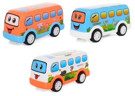 LAMPS - Autobus Happy na setrvačník 10cm, Mix produktů