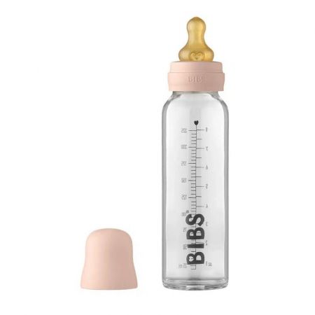 BIBS Baby Bottle skleněná láhev 225ml-Blush