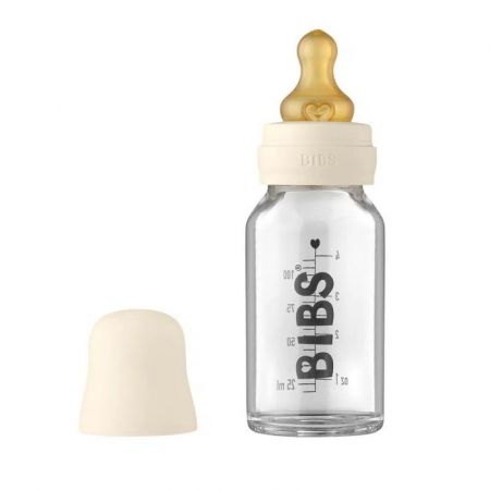 BIBS Baby Bottle skleněná láhev 110ml-Ivory