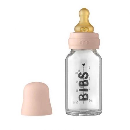 BIBS Baby Bottle skleněná láhev 110ml-Blush