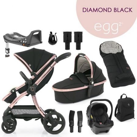 BabyStyle Egg2 Platinum 9v1-DIAMOND BLACK / Rose Gold