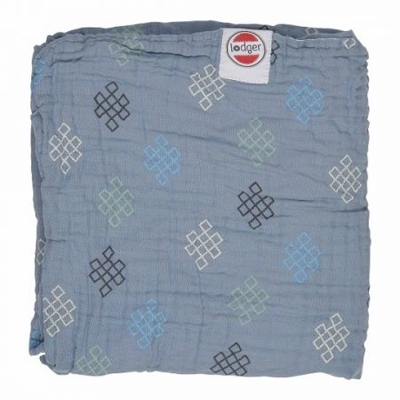 Lodger Dreamer Muslin deka 120x120cm-Knot Xandu Ocean