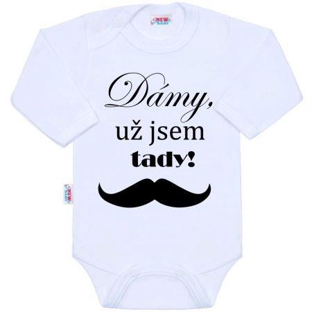 Body s potiskem New Baby Dámy, už jsem tady! 86 (12-18m)