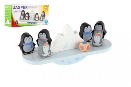 Bino Hra balanční tučňáci dřevo 8 ks 