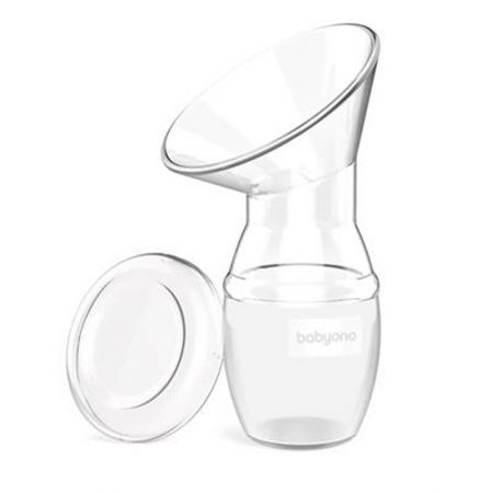 BABYONO - Sběrač mateřského mléka jednodílný silikonový 90 ml