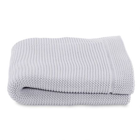 CHICCO Deka pletená Tricot Blanket Light Grey 70x90 cm