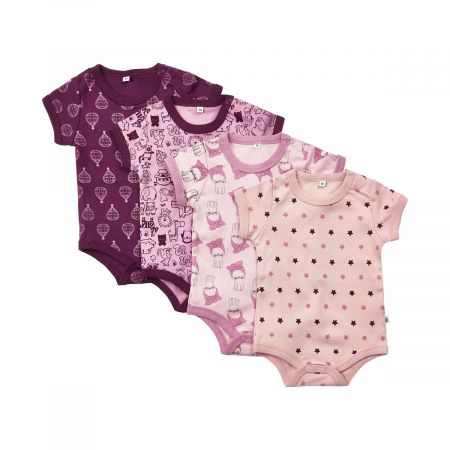 Pippi kojenecké body s krátkým rukávem OEKO - TEX set 4 ks 3820 - 600 Velikost: 74 OEKO - TEX