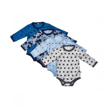 Pippi kojenecké body s dlouhým rukávem OEKO - TEX set 4 ks 3819 - 725 Velikost: 98 OEKO - TEX