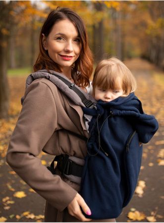 Kinder Hop Zateplovací kapsa na nosítko fleece Navy Blue modrá