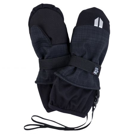 černé zimní softshellové rukavice  - věk 6+