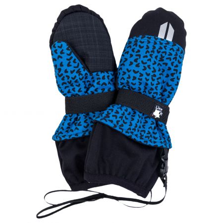 tyrkysové zimní softshellové rukavice se vzorem - věk 3+