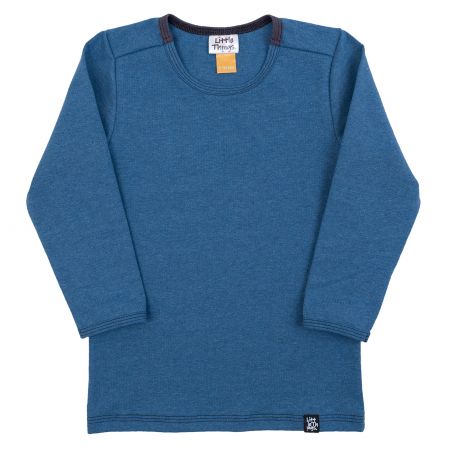 modré tričko z recyklované bavlny - 5-7 let