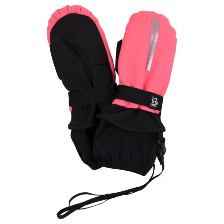neonově růžové softshellové rukavice  - věk 3+