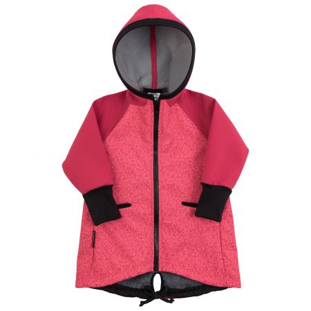 růžový softshellový kabátek  - 5-7 let