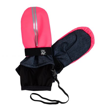 neonově růžové softshellové rukavice - 5