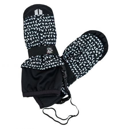 černé softshellové rukavice s bílými šipkami - 3