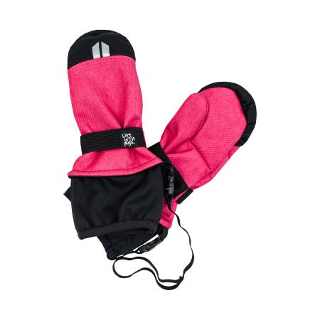 růžové softshellové rukavice  - 6