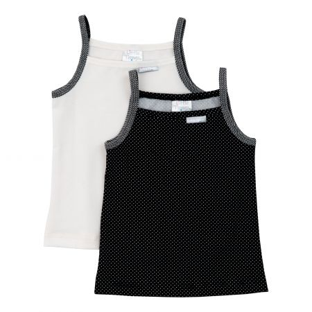dvojbalení holčičích košilek černá/bílá - 86-92