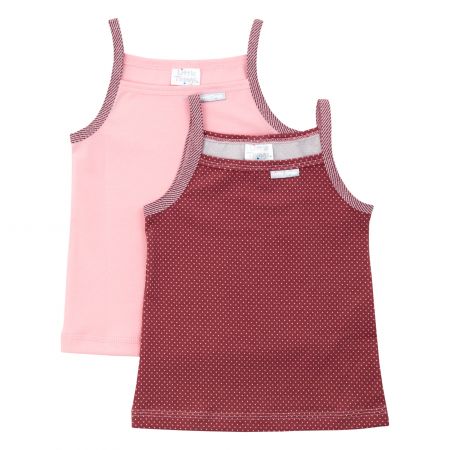 dvojbalení holčičích košilek růžová/fialková - 98-104