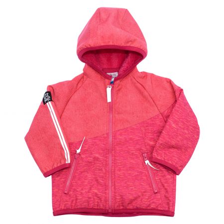 růžová softshellová bunda s kapucí - 122-128