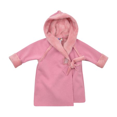 růžový zavinovací kabátek  - 74-80