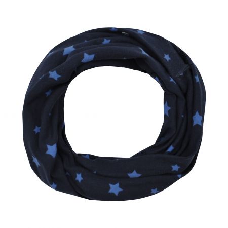 tmavě modrý bavlněný nákrčník s hvězdičkami - uni