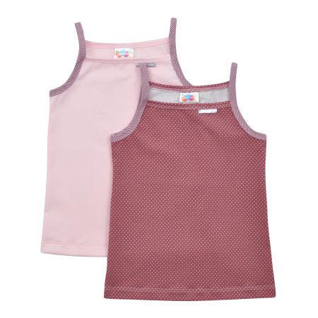 dvojbalení růžových dívčích tílek/košilek - 146