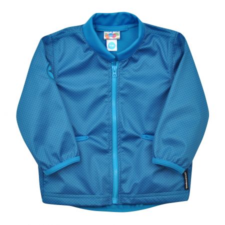 modrá softshellová bunda se stojáčkem - 122-128
