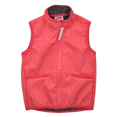 růžová softshellová vesta na zip - 98-104