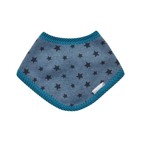 modrý hvězdičkový šátek na krk - 3
