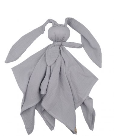 Mamido mušelínový mazlík plenka Hug Me Bunny šedý Šedý