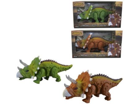 MADE - Dinosaurus na baterie, světlo a realistický zvuk, 25cm, Mix Produktů