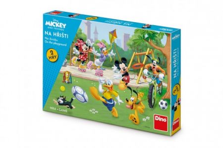 Dino Mickey a kamarádi na hřišti 2v1 dětské společenské hry v krabici 33,5x23x3,5cm