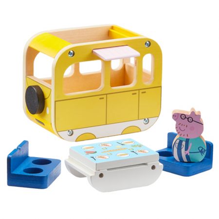 PEPPAPIG PEPPA PIG Karavan dřevěný + figurka Tatínek