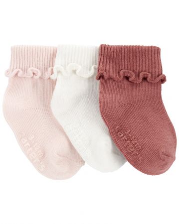 CARTERS CARTER'S Ponožky Pink holka LBB 3ks NB