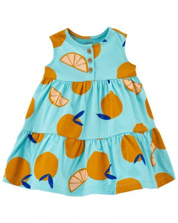 CARTERS CARTER'S Šaty Blue Orange holka 9m