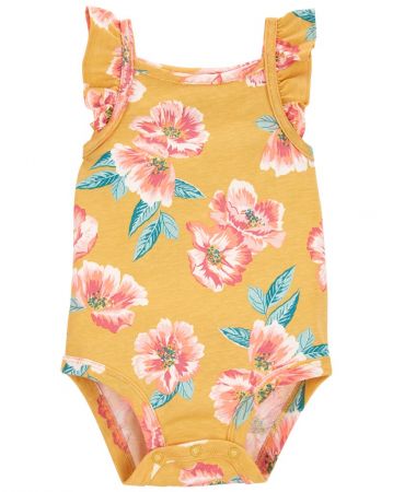 CARTERS CARTER'S Body na ramínka Pink Flowers holka 9m