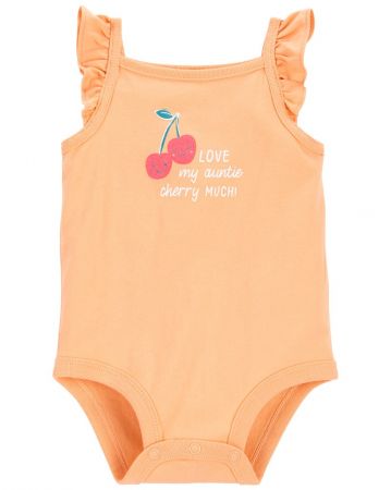 CARTERS CARTER'S Body na ramínka Orange Cherry holka NB/vel. 56