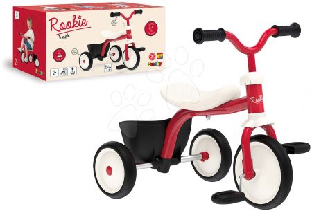 Smoby Tříkolka a odrážedlo Retro Rookie Trike  ultralehká s pedály a tichými gumovými koly od 24 měsíců