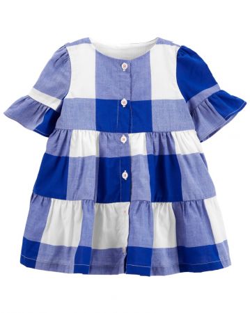 CARTERS CARTER'S Šaty Blue White holka 9m