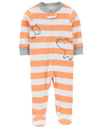 CARTERS CARTER'S Overal na zip Sleep&Play Orange Rhino chlapec NB/vel. 56