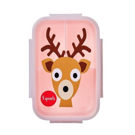 3 SPROUTS krabička na jídlo BENTO Deer Pink