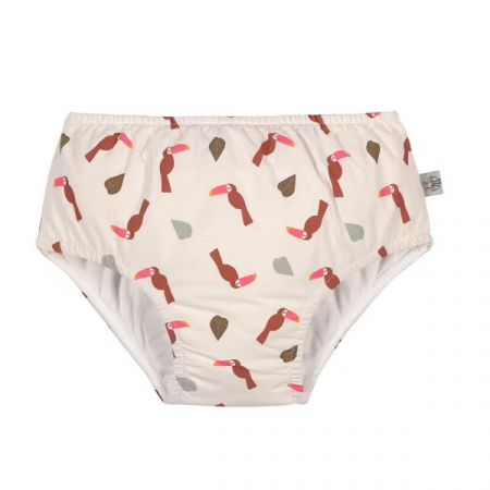 LÄSSIG plavky SWIM DIAPER GIRLS Toucan Off White 13-18m