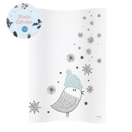 CEBA BABY přebalovací podložka DVOJHRANNÁ MĚKKÁ COSY 50x70cm Winter Collection Bird