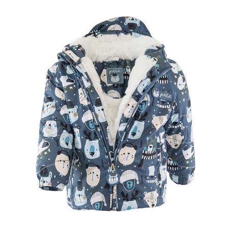 bunda zimní chlapecká s kožíškem, Pidilidi, PD1130, kluk - 98