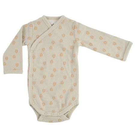 LODGER body ROMPER PRINT RIB LONG SLEEVES Birch vel. 62