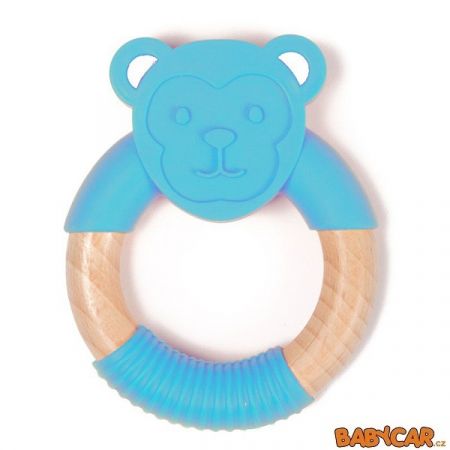 BO JUNGLE kousátko B-TEETHER ANIMAL WOOD Blue Monkey